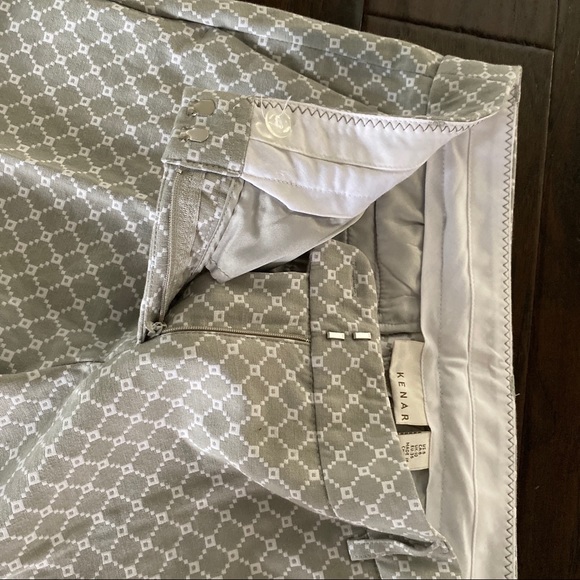 Kenar NWT GRAY PANTS Windowpane Jacquard Size 6 - Picture 8 of 10